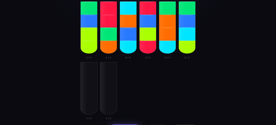 Water Sort Puzzle game screen